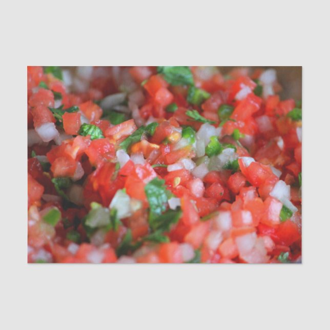 Papel De Seda ~ da salsa do ~ de Pico de Gallo (Frente )