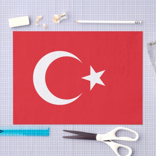Papel de seda da Turquia, papel de seda da bandeir (Arte )