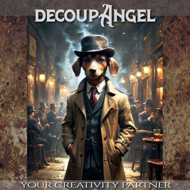 Papel De Seda Dachshund dog - Decoupage - (Criador carregado)