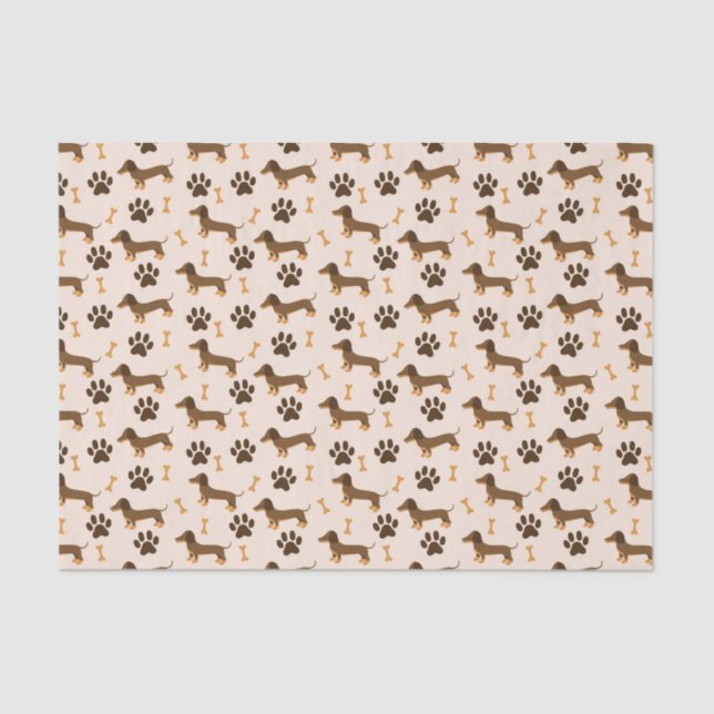 Papel De Seda Dachshund Dog Pet (Frente )