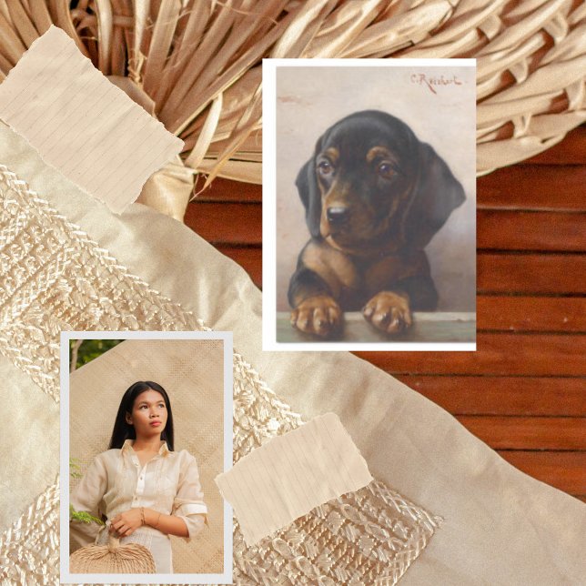 Papel De Seda Dachshund Puppy Engraçado (Criador carregado)