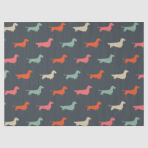 Papel De Seda Dachshund Silhouettes Wiener Dog Lover's