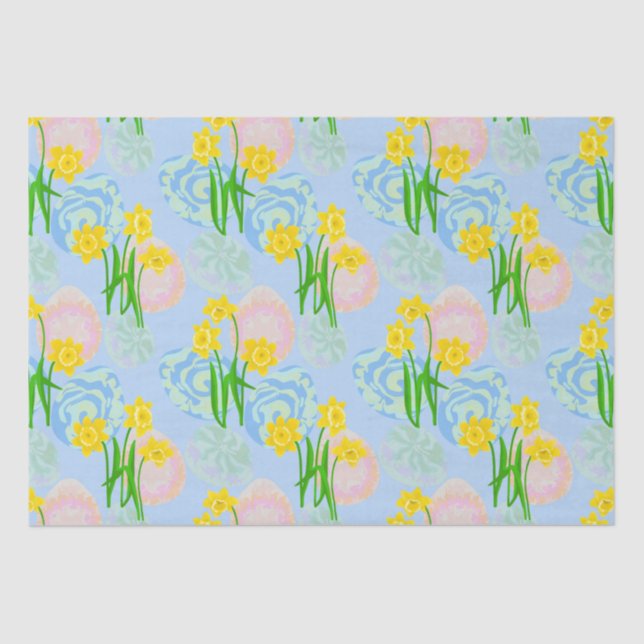 Papel De Seda Daffodils Amarelos (Frente )