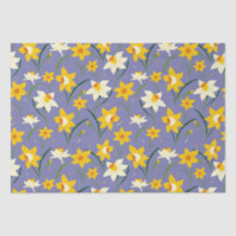 Daffodils em Blue Purple