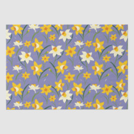 Papel De Seda Daffodils em Blue Purple