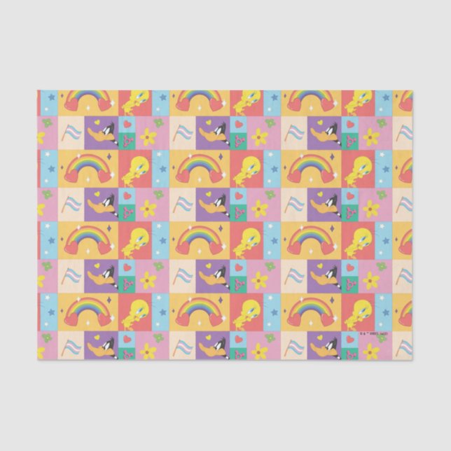 Papel De Seda DAFFY DUCK™ & TWEETY™ - Pride Pattern (Frente )
