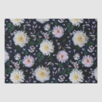 Dahlia Flower Blooms blusa em preto