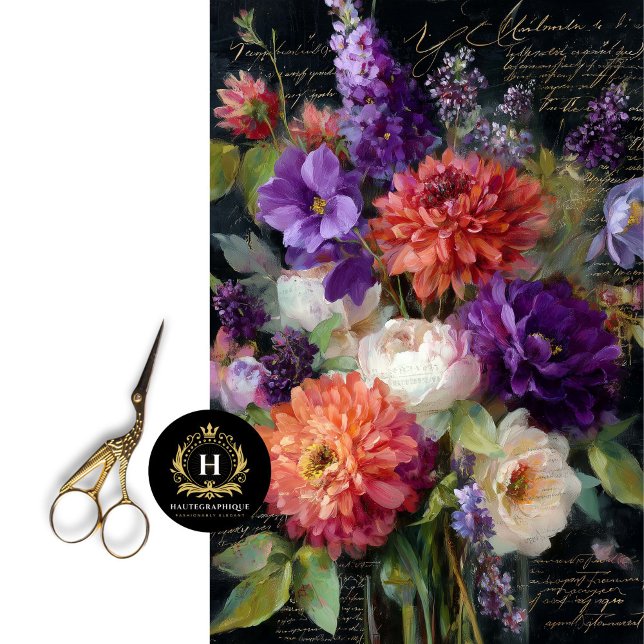 Papel De Seda Dahlia Mistura Desacoplamento de Buquês (Criador carregado)