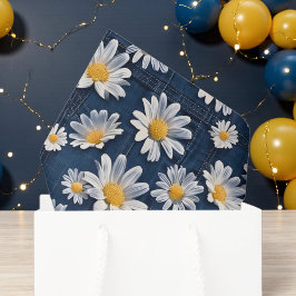 Papel De Seda Daisies on Blue Denim Birthday 
