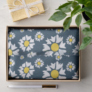 Papel De Seda Daisy Pattern, Floral Pattern, White Daisies