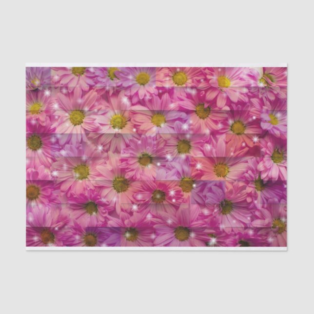 Papel De Seda Daisy Weave Rosa (Frente )