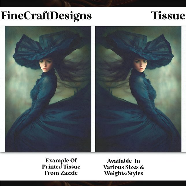 Papel De Seda Dama Mística na Desocupação Azul DU2B da Meia-Noit (Criador carregado)