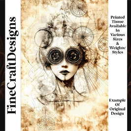 Papel De Seda Dama Vintage Misteriosa Steampunk N5 Decoupage