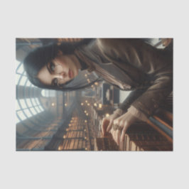 Papel De Seda Dama Vitoriana da Biblioteca Steampunk