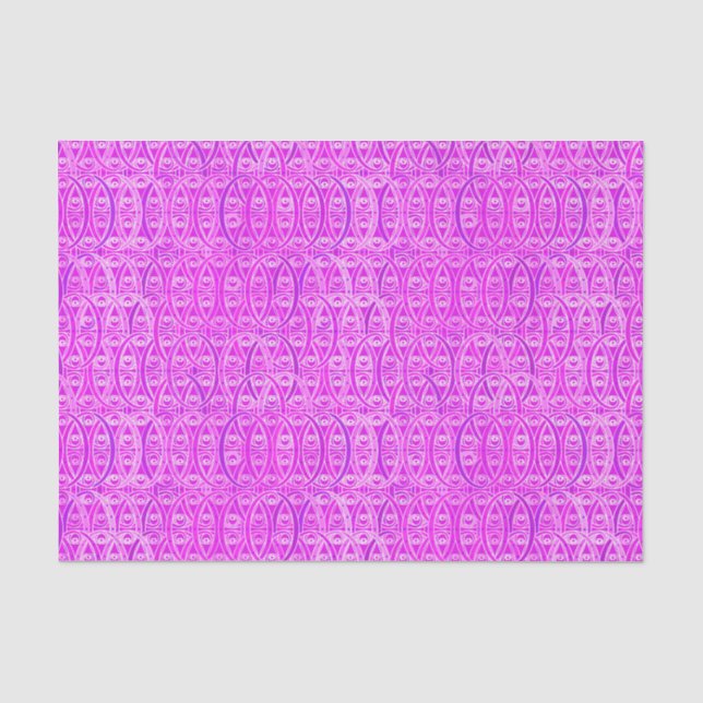 Papel De Seda Damasco do Arabesque - lavanda e orquídea (Frente )