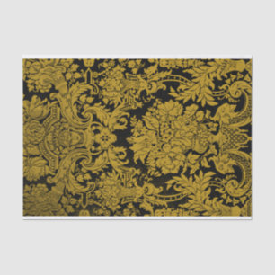 Papel De Seda Damasco do ouro de Louis XIV