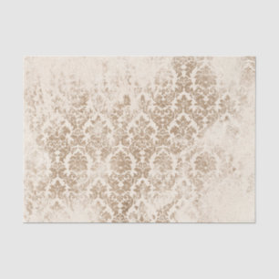 Papel De Seda Damasco Dourado antigo