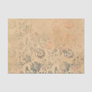 Papel De Seda Damasco Floral Antiquado
