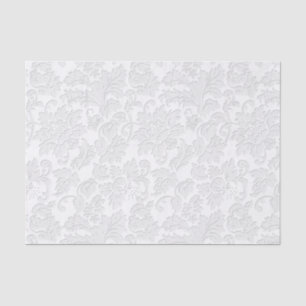 Papel De Seda Damasco floral bege