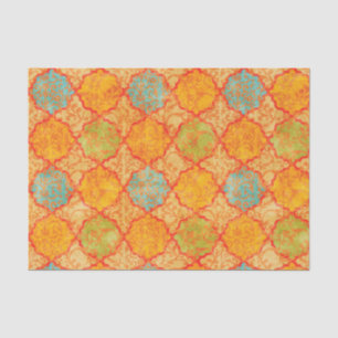 Papel De Seda Damasco geométrico