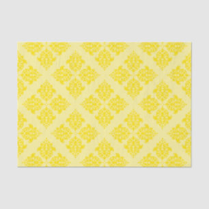 Papel De Seda Damasco marroquino amarelo dourado