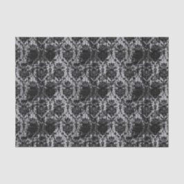 Papel De Seda Damasco Preto e Branco