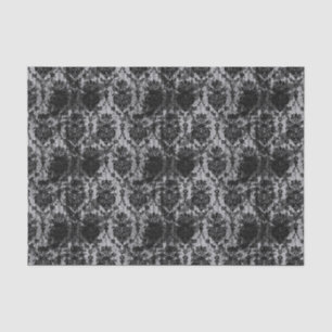 Papel De Seda Damasco Preto e Branco