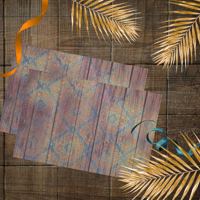 Papel De Seda Damasco Vermelho Dourado Distinto Na Decoupage Da  (Criador carregado)