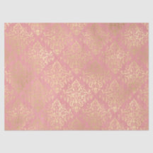 Damask rosa e ouro elegante Vintage vitoriano
