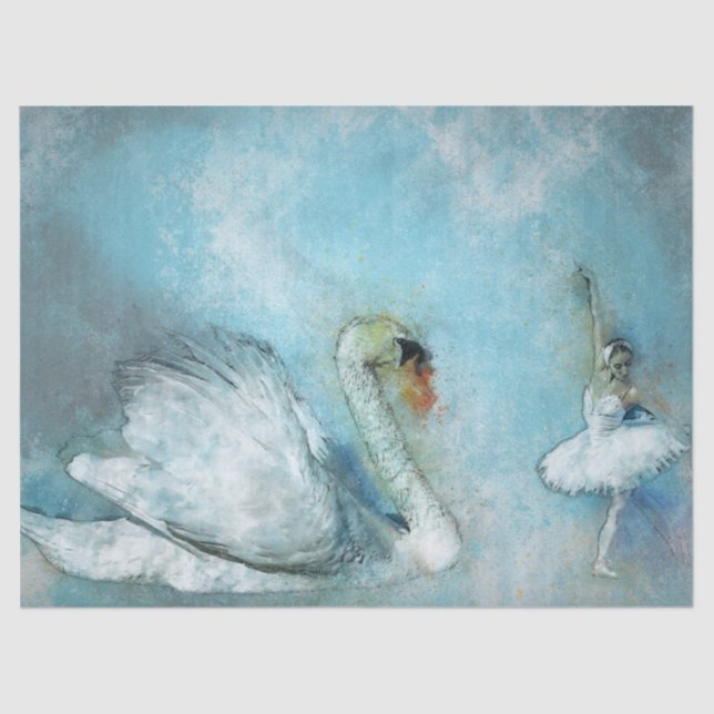 Papel De Seda Dança da dissociação dos cisnes (Frente )