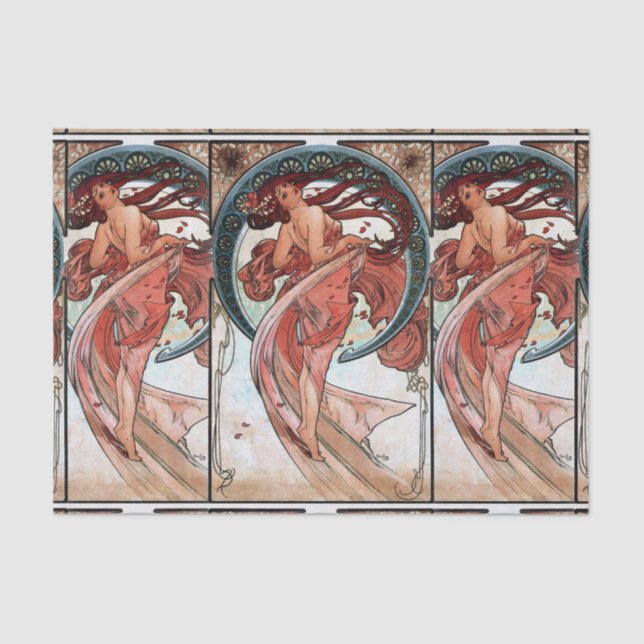 Papel De Seda Dança de Alfons Mucha 1898 (Frente )