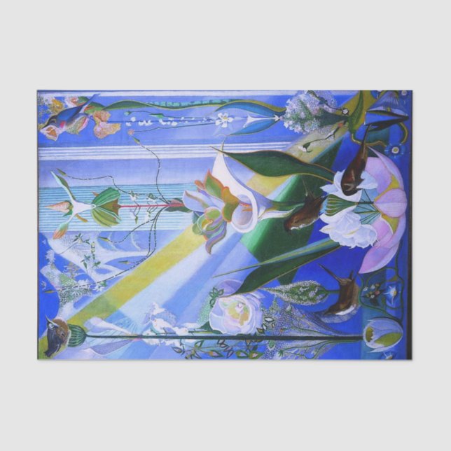 Papel De Seda Dança de Primavera por Joseph Stella (Frente )