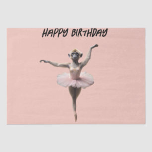 Papel De Seda Dançarina De Balé De Macaco Gibbon Em Um Tutu,