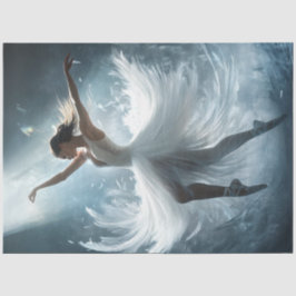 Papel De Seda Dançarina de Balé Whimsical em Branco