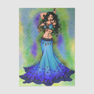 Papel De Seda Dançarina do Ventre de Peixes Signo Astrologia Dan