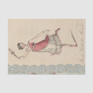 Papel De Seda Dançarino do Balé Vintage