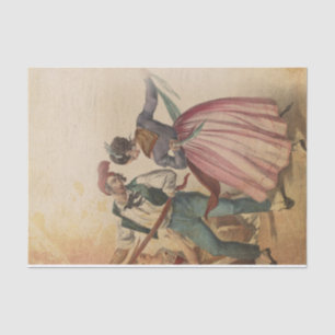 Papel De Seda Dançarinos Folk