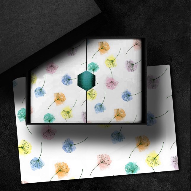 Papel De Seda Dançarinos | Padrão Floral de Aquarela (Criador carregado)