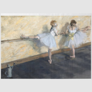 Papel De Seda Dançarinos Praticando no Barre, Edgar Degas