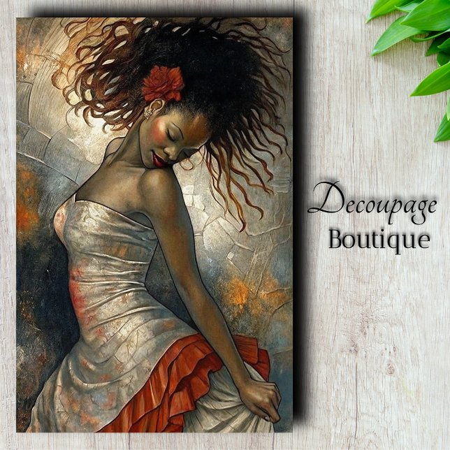 Papel De Seda Dance Divine Decoupage (Dance Divine Decoupage Tissue Paper)