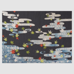 PAPEL DE SEDA DANCE KIMONO,ÁGUA CORRENTE,FOLHAS FALANTES