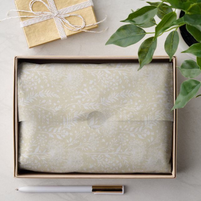 Papel De Seda Dandelion Doce Neutro - Trigo Dourado (Presente)