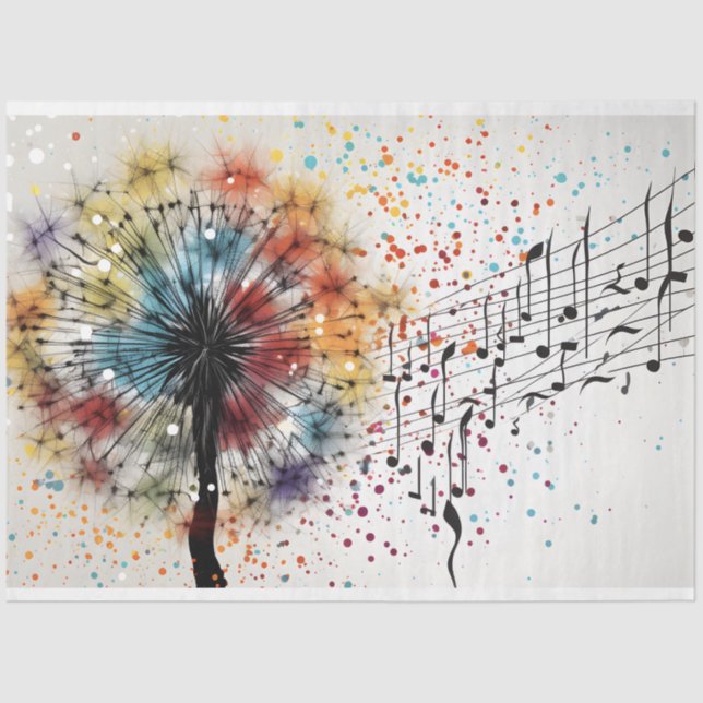 Papel De Seda Dandelion Harmony na Desnuvem de Sangue (Frente )