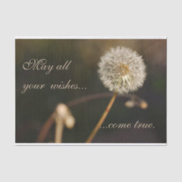 Papel De Seda Dandelion Seed Head em tons castanhos