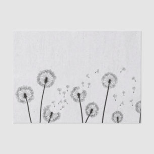 Papel De Seda Dandelions Flores Pappus Spores Cinzas