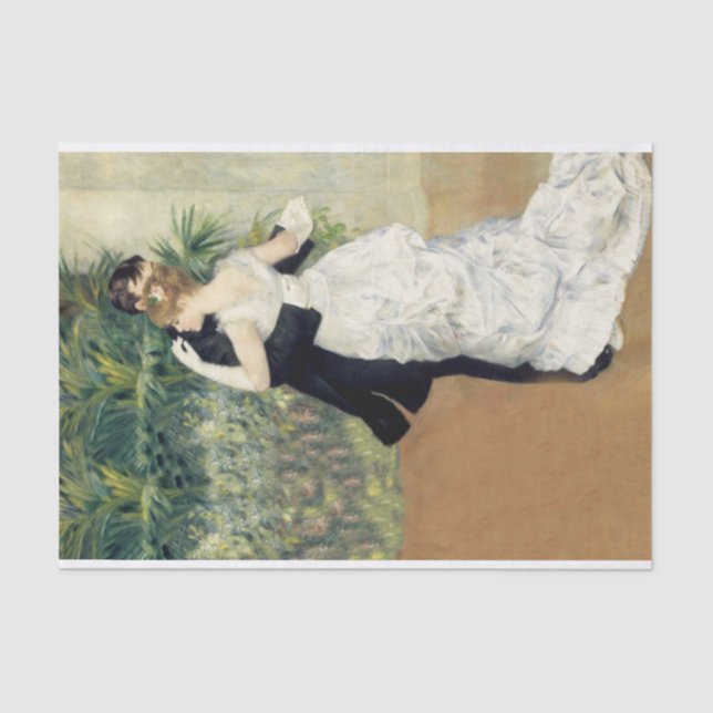Papel De Seda Danse à la ville, Auguste Renoir (1883) (Frente )