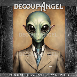 Papel De Seda Dapper Alien Decoupage