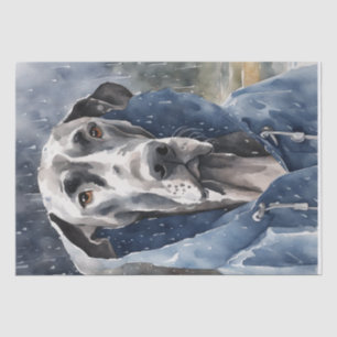 Papel De Seda Dapper Great Dane em Downpour