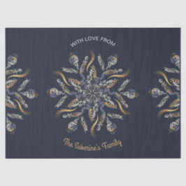 Papel De Seda Dark Blue & Gold Midnight Sparkle Stars New Year