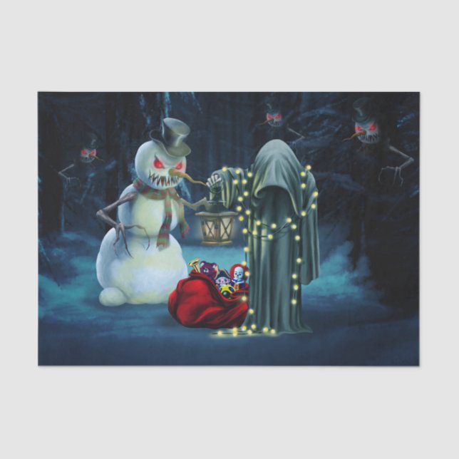Papel De Seda Dark christmas time (Frente )